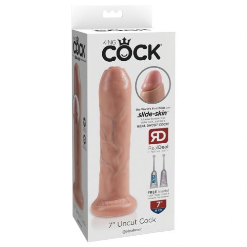 King Cock 7 - élethű dildó (18cm) - natúr