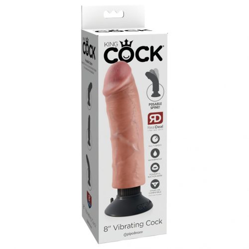 King Cock 8 - hajlítható, élethű vibrátor (25cm)