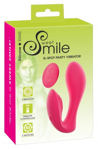 SMILE Panty - akkus, rádiós 2in1 vibrátor (pink)