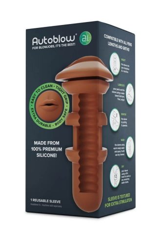 Autoblow A.I. Silicone Mouth Sleeve - Brown