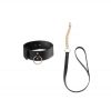 Maze Wide Choker With Leash Black