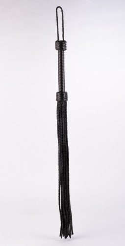 Kid Handle Kid Leather Braided Tails Black