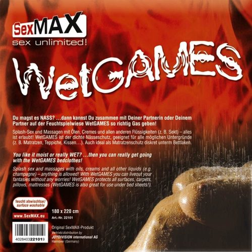 SexMAX WetGAMES Sex-Laken, 180 x 220 cm, Schwarz (fitted sheet, black)