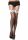 INDUSTRIAL NET THIGH HIGHS WITH CONTRAST LACE TOP AND  BOW O/S BLK/WHT