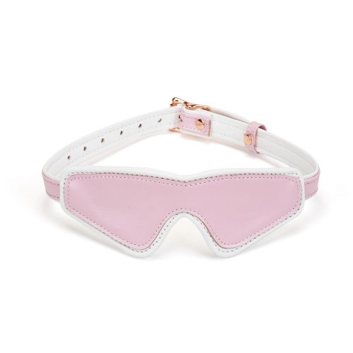 White & Pink Fairy Goat Leather Blindfold