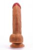 Dual-Layered Silicone 8 inch Dildo Brown