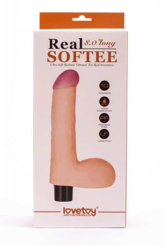 8" Real Softee Vibrating Dildo 4