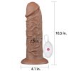 10.5'' Realistic Chubby Vibrating Dildo Brown