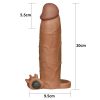 Pleasure X-Tender Vibrating Penis Sleeve #6 Brown