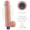 10.5" REAL SOFTEE Rechargeable Vibrating Dildo(Flesh)