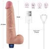 10.5" REAL SOFTEE Rechargeable Vibrating Dildo(Flesh)