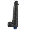 10.5" REAL SOFTEE Rechargeable Vibrating Dildo(Black)