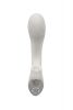 TITANZ 8" SILICONE RECHARGEABLE VIBRATOR IN IVORY WHITE