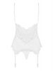 810-COR-2 corset & thong white  S/M