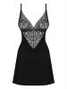 Cecilla chemise & thong black  S/M