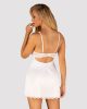 Amor Blanco underwire chemise & thong white   S/M