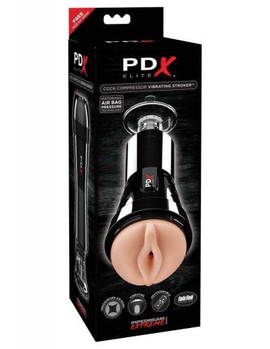 Cock Compressor Vibrating Stroker   Light/Black