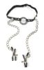 O-Ring Gag Nipple Clamps  Black/Silver