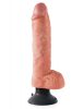 10" Vibrating Cock with Balls  Light