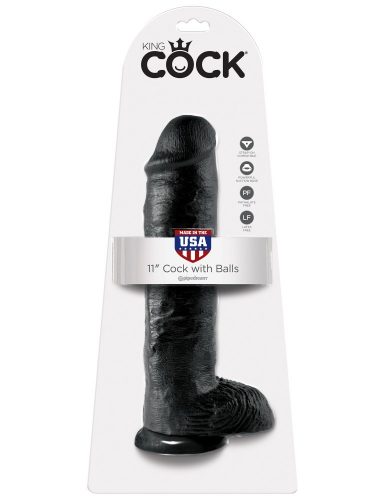 11" Cock with Balls Black