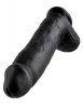 12" Cock with Balls Black