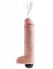 10" Squirting Cock with Balls  Light