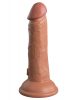 6" Dual Density Silicone Cock  Tan