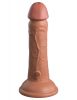 6" Dual Density Silicone Cock  Tan