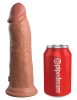 8" Dual Density Silicone Cock  Tan