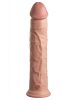 11" Dual Density Silicone Cock  Light