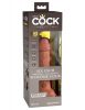 6" Dual Density Vibrating Silicone Cock  Tan