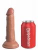 6" Dual Density Vibrating Silicone Cock  Tan