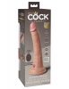 7" Dual Density Vibrating Silicone Cock with Remote  Light