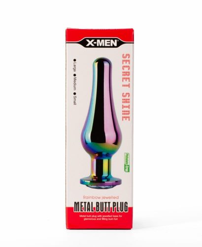 X-MEN Secret Shine Metal Butt Plug Rainbow M