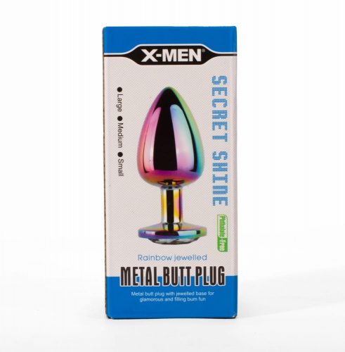 X-MEN Secret Shine Metal Butt Plug Rainbow L